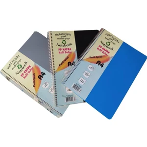 3 Adet A4 Plastik Kapak 80 Yaprak Kareli Göz Yormayan Defter