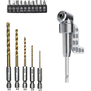 Altıgen 1/4 Hex Bit Uzatma Adaptörü 5li Titanyum Matkap Ucu Seti Köşe Delme Vidalama Aparatı Altıgen