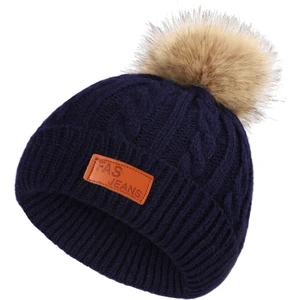 Kış Kalın Rahat ve Basit Şapka Bebek Beanie Şapka(Yurt Dışından)