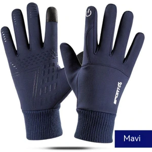 Black Tea Kış Dokunmatik Ekran Su Geçirmez Taktik Kaymaz Spor Eldiven (Yurt Dışından)