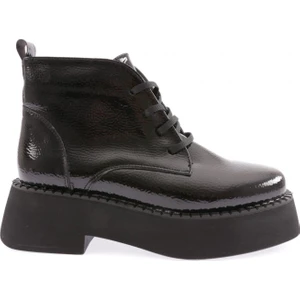 PM483-K1903-22K Önden Bağcikli Yuvarlak Burun Kalin Taban Kadin Bot