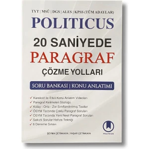 Politicus Yayınları 20 Saniyede Paragraf Çözme Yolları