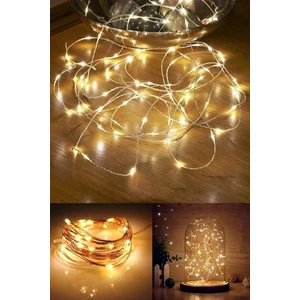 1 Adet Yılbaşı Işıklandırma Peri LED Işık  (Sarı) Pilli