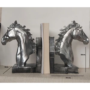 Kitap Tutacağı At Figürlü Biblo 20CM. Gümüş