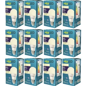 LED Lamba 9W-60W 806 Lümen Günışığı 4000K Işık E-27 Duy (12'li Ekopaket)