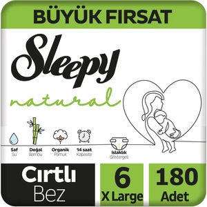 Natural Bebek Bezi 6 Numara 15-25 kg 180 Adet