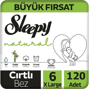 Natural Bebek Bezi 6 Numara 15-25 kg 120 Adet