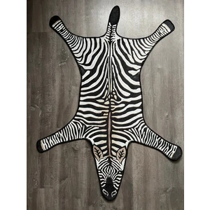 Rugs Modern Mira 924 Zebra Figürlü Siyah Beyaz Dokuma Taban Halı