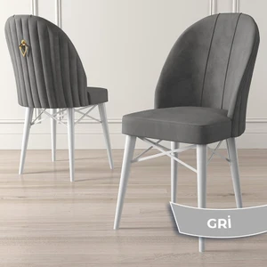 Ritim Serisi, Beyaz Gürgen Ayaklı, 1.sınıf Babyface Ithal Kumaş Sandalye, 1 Adet Gold Halkalı