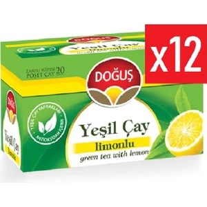 Limonlu Yeşil Çay 20'li Süzen Poşet 12 Adet