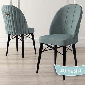 Concept Ritim Serisi, Siyah Gürgen Ayaklı, Babyface Ithal Kumaş Sandalye,1 Adet Gold Halkalı