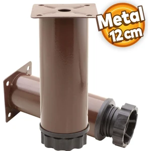 Mobilya Kanepe Baza Koltuk Metal Destek Ayağı Ayarlanabilir Kahverengi Ayak 12 cm