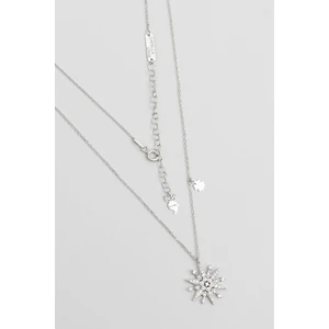 So CHIC Capella Başarı Yıldızı 18 Ayar Beyaz Altın Kaplama 47 cm Gümüş Kolye