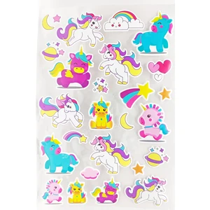 Sticker Kabartmalı A4 Boyutunda Stiker Defter, Planlayıcı Etiket -(Lim106)- Unicorn