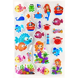 Sticker Kabartmalı A4 Boyutunda Stiker Defter, Planlayıcı Etiket (Lim010) - Sevimli Balıklar