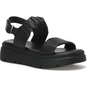 Nine West Gumo 2fx Siyah Kadın Kalın Taban Sandalet