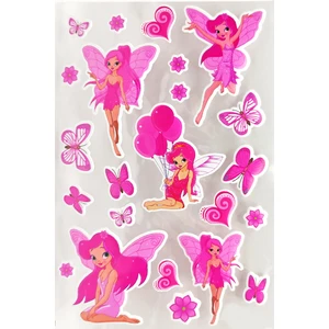 Sticker Kabartmalı A4 Boyutunda Stiker Defter, Planlayıcı Etiket - (Lim048) - Peri Kızlar