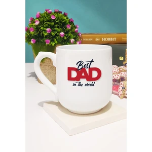 Best Dad In The World Babaya Hediye Kupa Bardak Oval