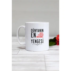 Yengeye Hediye Kupa Bardak Beyaz