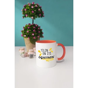 Yılın En Iyi Öğretmeni Öğretmene Hediye Kupa Bardak Turuncu