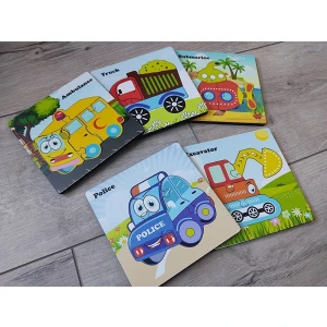 5li Mini Puzzle Ahşap Renkli 20 Parça