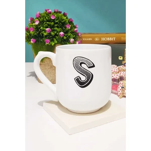 Harf Tasarımlı S Harfli Kupa Bardak Oval