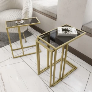 Kaan Metal Art Capella Gold C Sehpa Zigon Takımı