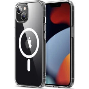 Caseworld Apple iPhone 13 Kapak Magsafe Kablosuz Şarj Destekli Şeffaf Kılıf