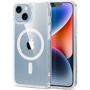 Case World Caseworld Apple iPhone 14 Plus Kapak Magsafe Kablosuz Şarj Destekli Şeffaf Kılıf