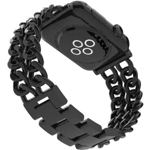 Apple Watch 44/45/46/49mm Kordon Cowboy Zincir Metal Kordon 2/3/4/5/6/se/7/8/9/10/11/ultra