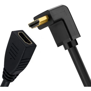 BK Teknoloji 90 Derece L Tipi Açılı HDMI Erkek-Dişi Uzatma Kablosu 50CM