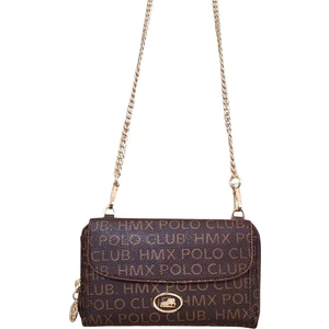 Hmx Polo Star Club Hmx Polo Açık Vizon Yazılı Telefon Bölmeli Askılı Kadın Deri Cüzdan Çanta