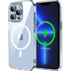Caseart Apple iPhone 13 Pro Max Kapak Magsafe Kablosuz Şarj Destekli Şeffaf Kılıf