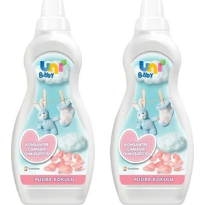 Uni Baby Konsantre Çamaşır Yumuşatıcı Pudra Kokulu 1200 ml x 2 Adet