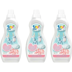 Uni Baby Konsantre Çamaşır Yumuşatıcı Pudra Kokulu 1200 ml x 3 Adet
