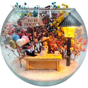 Maya Sanat Teraryum Iyi Ki Doğdun  Işıklı Sokak Lambalı (Esmer )