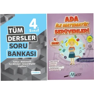 Tudem Yayınları 4. Sınıf Tüm Dersler Soru Bankası + Ada Ile Matematik Serüvenleri