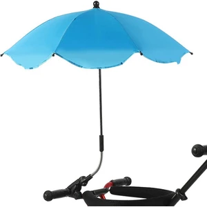 Bebek Arabası Için Ayrılabilir 360 Derece Ayarlanabilir 66 cm Şemsiye - Mavi