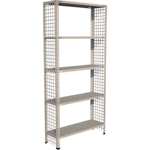 5 Katlı Galvaniz Tel Kafes Çelik Raf - Dekoratif Raf - 31x60 cm-150 cm