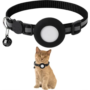 Ayarlanabilir Kedi Tasma Airtag Tutucu - Siyah (Yurt Dışından)