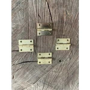 Mini Kutu Menteşesi Tavla Menteşe Sarı Renk 100 Adet 22x26 mm