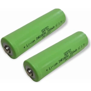 18650 3.7V 2000MAH 1c Lion Şarjlı Pil Başlıklı - 2ADET