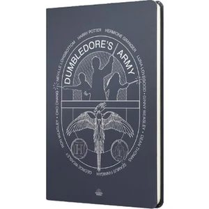 Harry Potter Dumbledors Army Sert Kapak Butik Defter Lacivert Çizgili