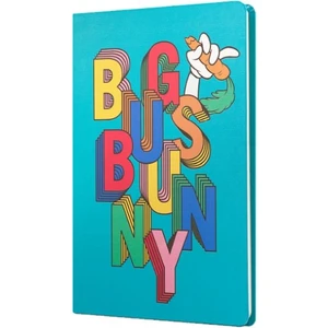 Looney Tunes Bug Bunny Sert Kapak Butik Defter Mavi Çizgisiz