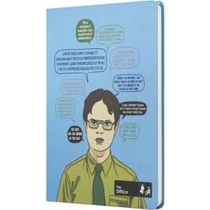 The Office Sert Kapak Butik Defter Mavi Çizgili
