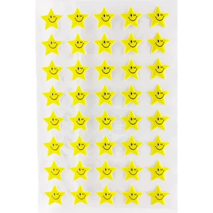 Sticker Kabartmalı A4 Boyutunda Stiker Defter, Planlayıcı Etiket - (Lim029)- Gülen Yıldız
