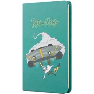 Rick And Morty Sert Kapak Lastikli Mini Defter Turkuaz