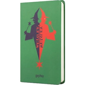 Harry Potter Sert Kapak Lastikli Mini Defter Weasley Yeşil