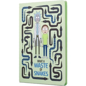 Rick And Morty Sert Kapak Butik Defter Yılan Krem Çizgisiz