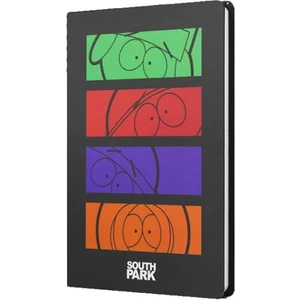 South Park Sert Kapak Butik Defter Siyah Çizgili